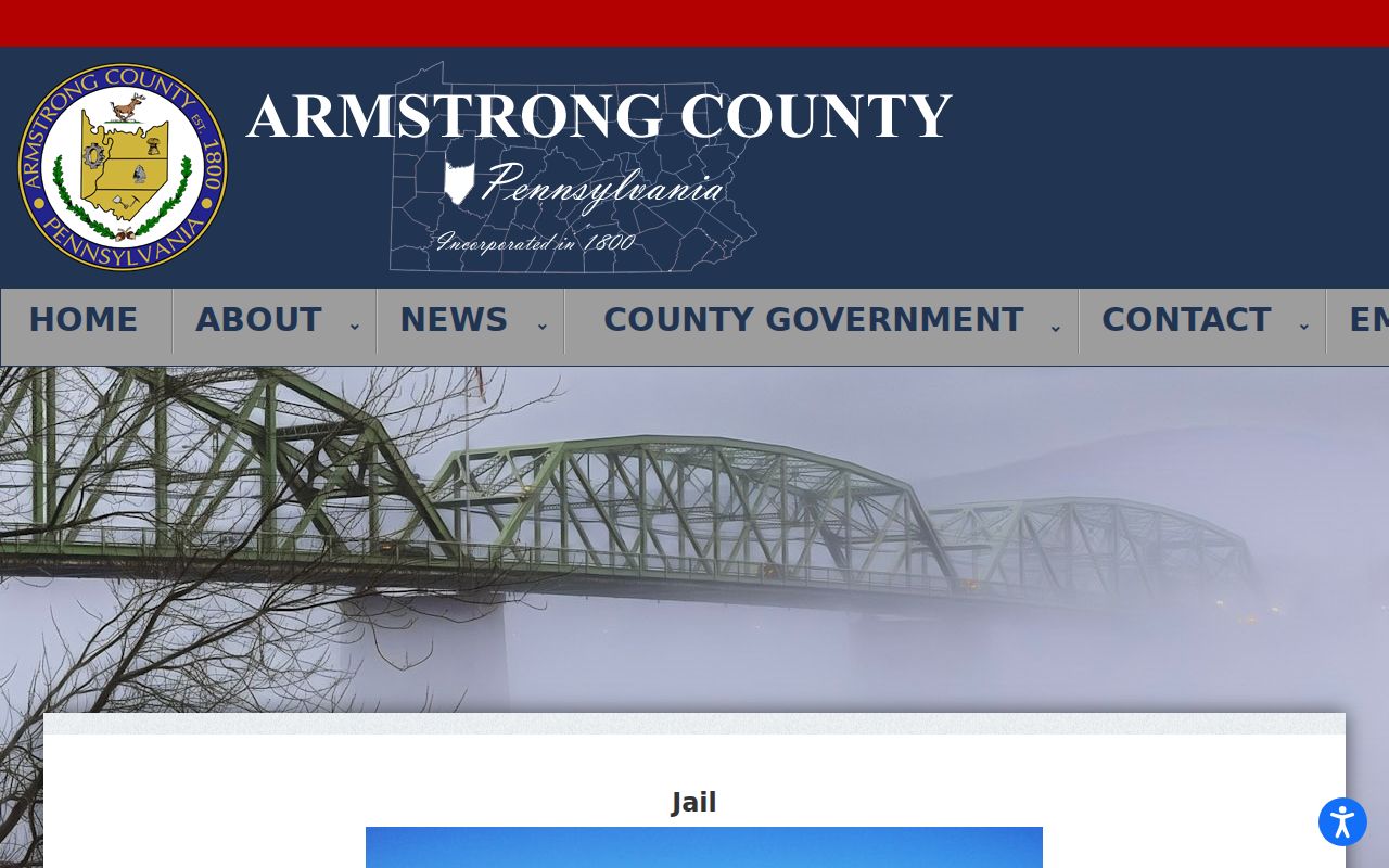 Armstrong County Jail official information page
