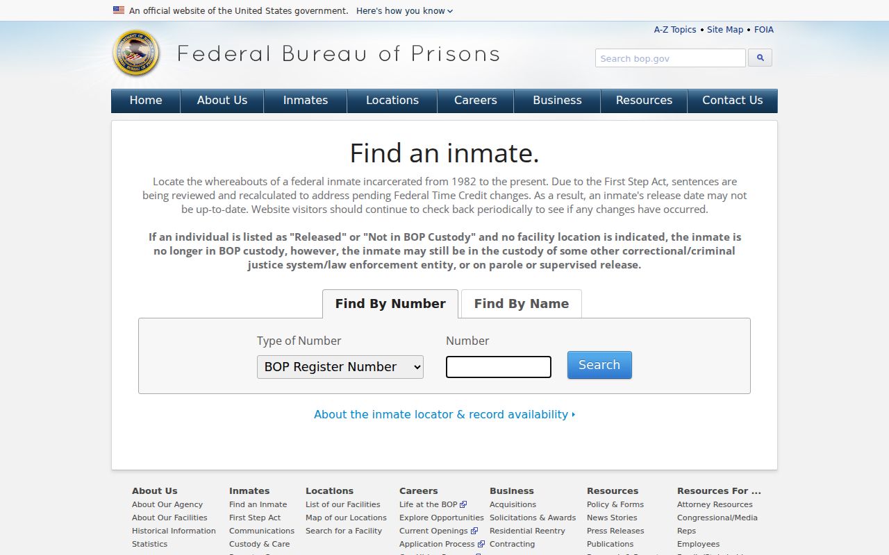 Armstrong County criminal history federal inmate locator