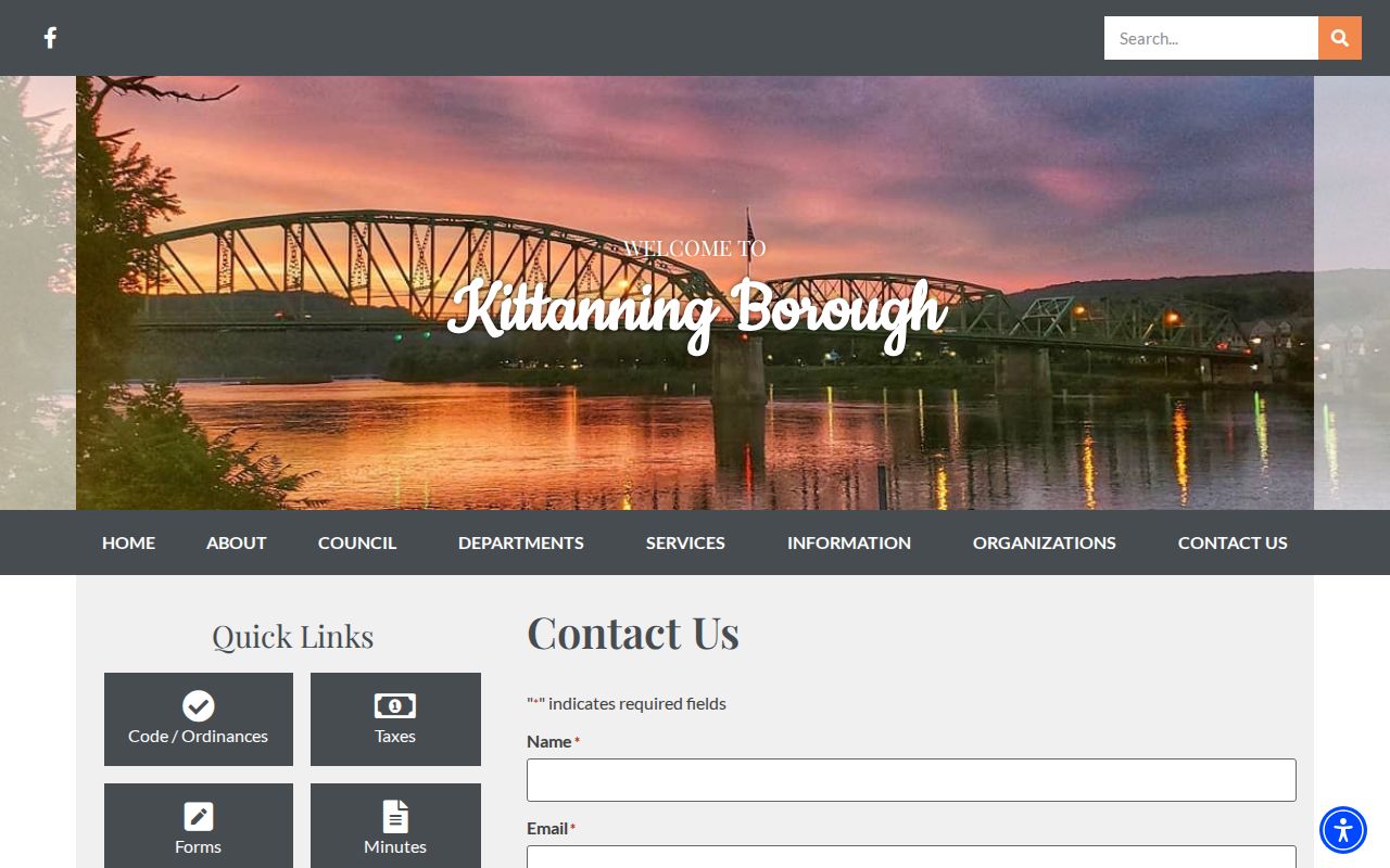 Kittanning Borough police and contact interface